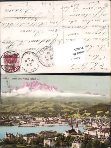 714805 Luzern Lucerne und Pilatus pub Photoglob 4362