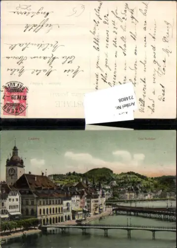 714808 Luzern Lucerne Das Rathaus Brücke