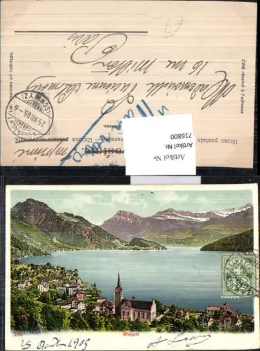 716800 Weggis am Vierwaldstättersee Alpen Postvermerk Nachgebühr