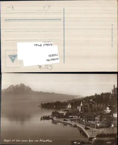 716836 Weggis am Vierwaldstättersee Alpen m. neuen Quai Hotels