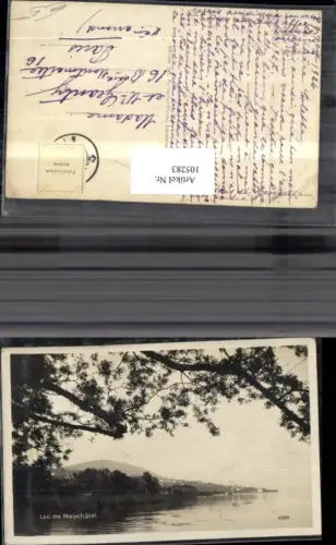 105283,Lac de Neuchatel 1926 Kanton Neuenburg