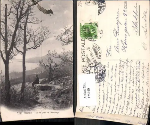 125640,Neuchatel Neuenburg sur la roche Ermitage 1902