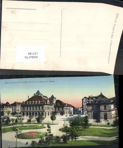 133749,La Chaux de Fonds Place de la gare et la Poste Kt Neuenburg