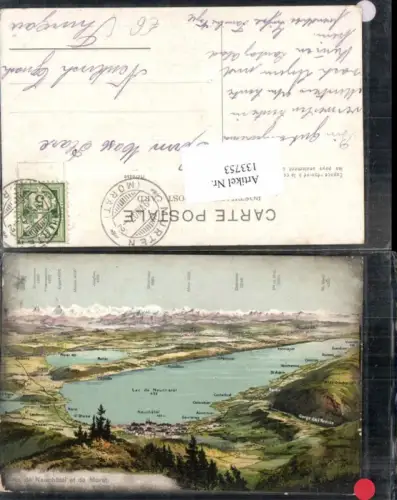 133753,Lacs de Neuchatel Neuenburg et de Morat 1907
