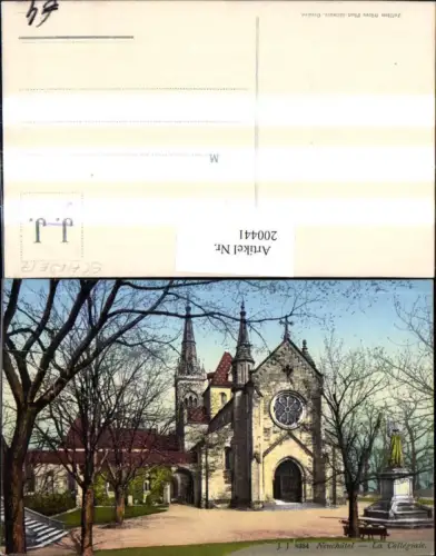 200441,Neuchatel La Collegiale Kirche Kt Neuenburg