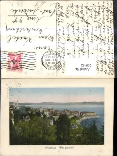 200442,Neuchatel Vue generale Totale Kt Neuenburg