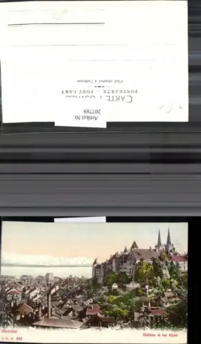 207789,Neuchatel Neuenburg Chateau et les Alpes Schloss