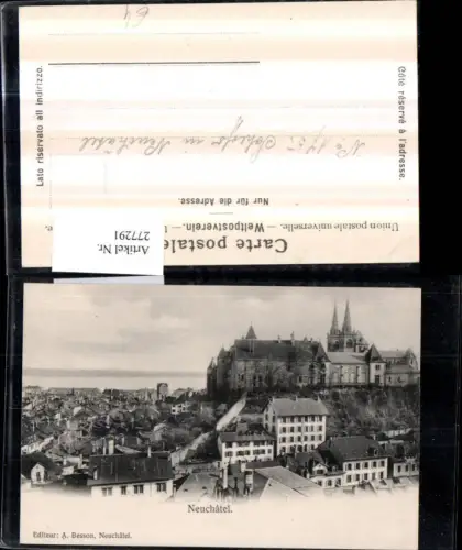 277291,Neuchatel Neuenburg Totale m. Schloss Kirche