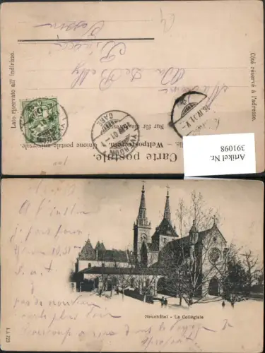 391098,Neuchatel Neunburg La Collegiale Kirche