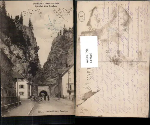 412810,Frontiere Franco Suisse Col des Roches Grenze Kt Neuenburg