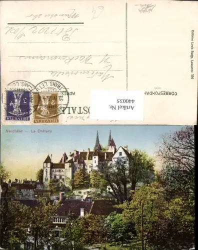 440035,Neuchatel Neuenburg Le Chateau Schloss