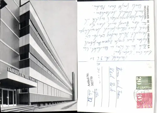 502770,Neuchatel Neuenburg Fabriques de Tabac Reunies S.A. Fabrik