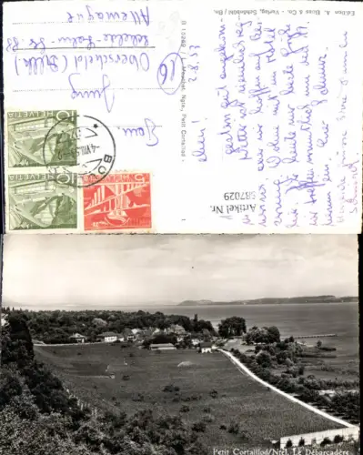 587029,Foto Ak Petit Cortaillod Le Debarcadere Switzerland