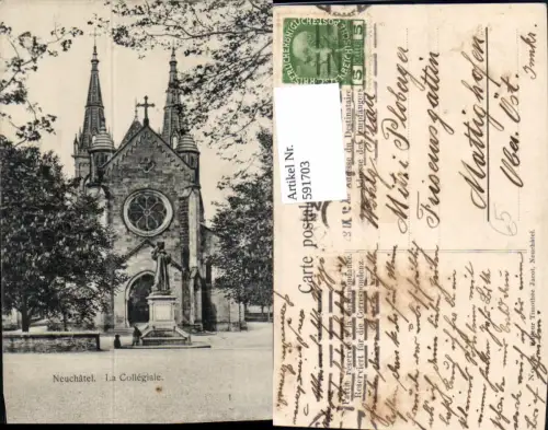 591703,Neuchatel Neuenburg La Collegiale Switzerland