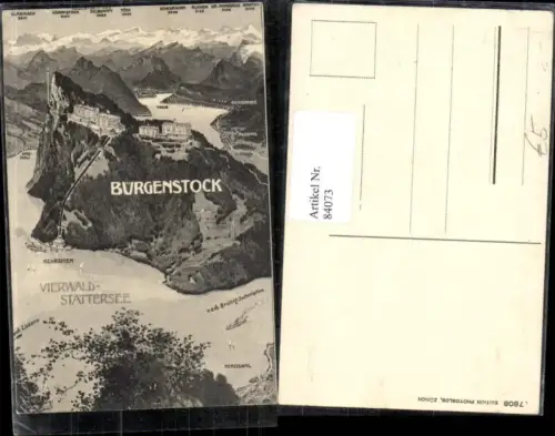 84073,Vogelschau Bürgenstock Vierwaldstätter See Kt Nidwalden