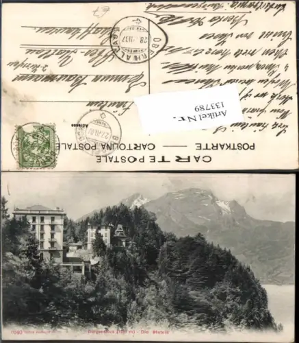 133789,Bürgenstock Die Hotels Kt Nidwalden 1900