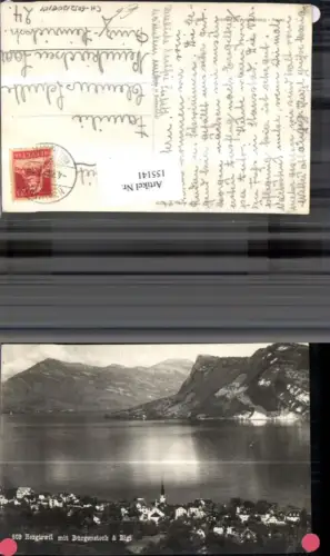 155141,Hergiswil m. Bürgenstock u. Rigi Vierwaldstättersee 1927 Kt Nidwalden