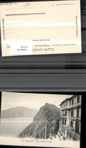 155142,Bürgenstock Blick a. Vierwaldstättersee u. Rigi Ansicht Aussichtsterrasse Kt Nidwalden