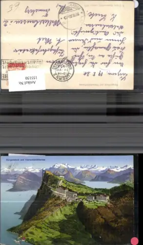 155150,Bürgenstock u. Vierwaldstättersee 1930 Kt Nidwalden