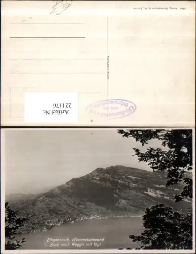 221176,Bürgenstock Hammetschwand Blick nach Weggis m. Rigi Kt Nidwalden
