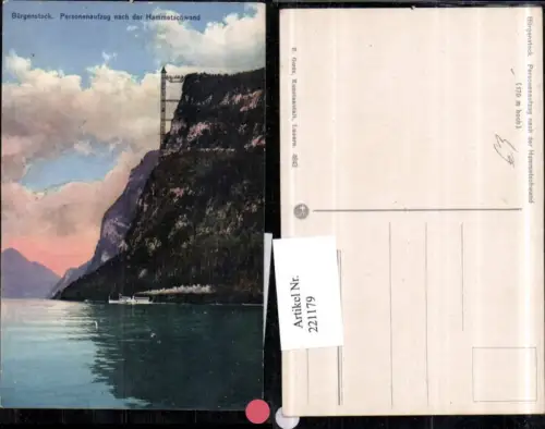 221179,Bürgenstock Personenaufzug nach d. Hammetschwand Kt Nidwalden