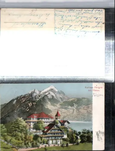 309750,Kurhaus Fürigen m. Pilatus Bergkulisse Kt Nidwalden