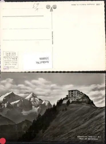 350806,Stanserhorn b. Stans Hotel m. Berneralpen Bergkulisse Kt Nidwalden