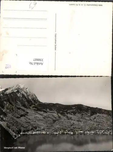 350807,Hergiswill Totale m. Pilatus Bergkulisse Kt Nidwalden