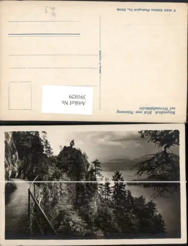 391029,Bürgenstock b. Ennetbürgen Blick vom Felsenweg auf Vierwaldstättersee Kt Nidwalden