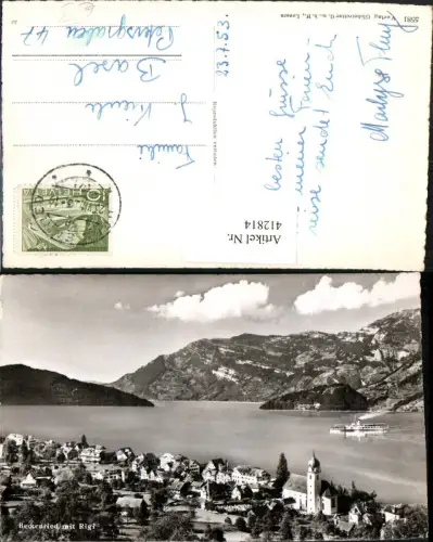 412814,Beckenried Totale m. Rigi See Dampfer Kt Nidwalden