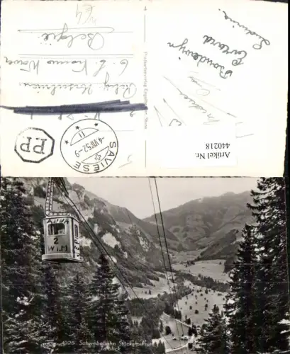 440218,Schwebebahn Seilbahn Stöckalp-Frutt Talblick Kt Nidwalden