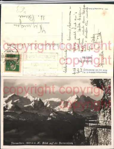 460146,Stanserhorn m. Berneralpen b. Stans Bergkulisse Kt Nidwalden