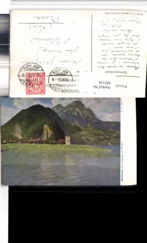 482156,Künstler AK J.C. Kaufmann Stansstad Bergkulisse Kt Nidwalden