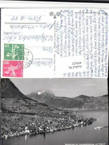 495623,Beckenried Totale m. Pilatus Bergkulisse Kt Nidwalden