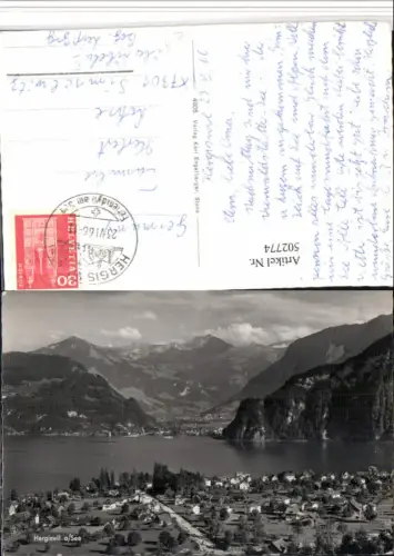 502774,Hergiswil am See Totale Bergkulisse Kt Nidwalden