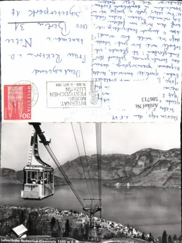 586713,Foto Ak Beckenried Klewenalp Seilbahn Gondel Switzerland