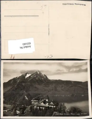 655183,Hotel Kurhaus Fürigen geg. Pilatus Stansstad