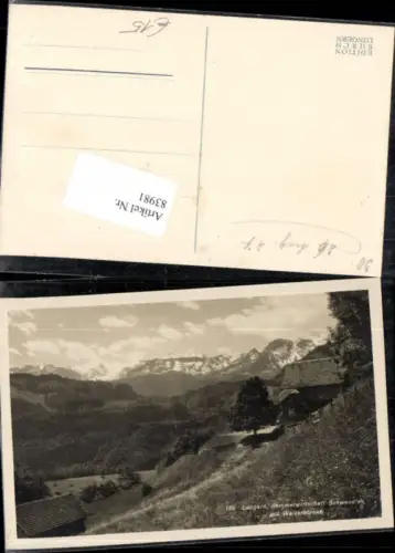 83981,Lungern Sommerwirtschaft Schwendlen mit Wetterhörner Kt Oberwalden