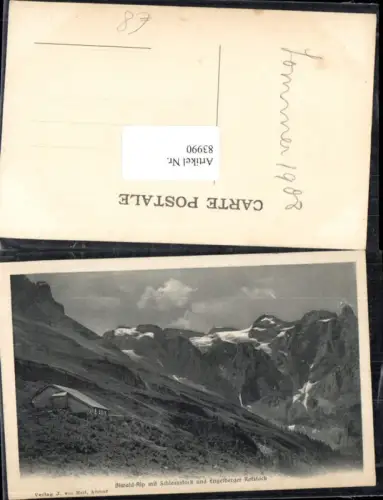 83990,Biwald Alp mit Schlossstock und Engelberger Rotstock Engelberg Kt Oberwalden