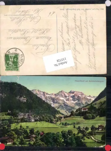 133728,Flüeli Ranft Sachseln m. Melchtalerbergen Kt Obwalden Tolle Farbkarte 1915