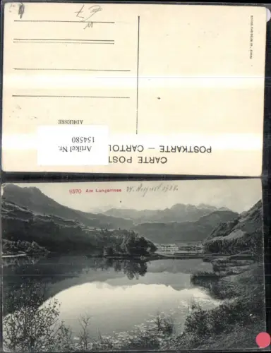 154580,Am Lungernsee Lungern 1908 Kt Obwalden