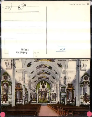 191565,Engelberg Inneres d. Klosterkirche Kirche Altar Kt Obwalden