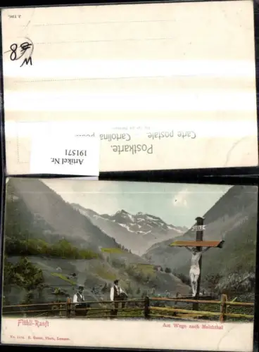 191571,Flühli Ranft Sachseln Am Wege n. Melchthal Marterl Kreuz Kt Obwalden