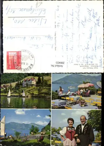 200453,Hotel Wilhelm Tell Kehrsiten Bürgenstock Tracht Mehrbildkarte Kt Obwalden