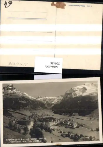 200456,Engelberg Totale m. Hahnen Spannörter u. Titlis Kt Obwalden