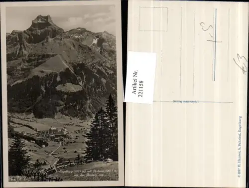 221158,Engelberg Totale m. Hahnen v. a. Arnialp aus Kt Obwalden