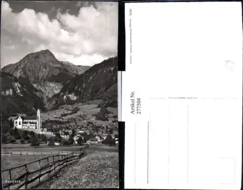 277504,Lugnern Totale Kirche Bergkulisse Kt Obwalden