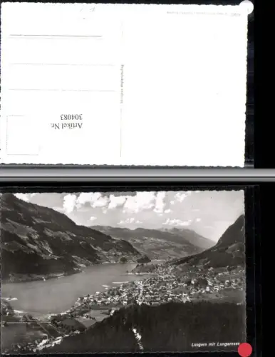 304083,Lungern Totale m. Lungernsee See Bergkulisse Kt Obwalden