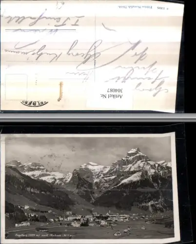 304087,Engelberg Totale m. Hahnen Bergkulisse Kt Obwalden