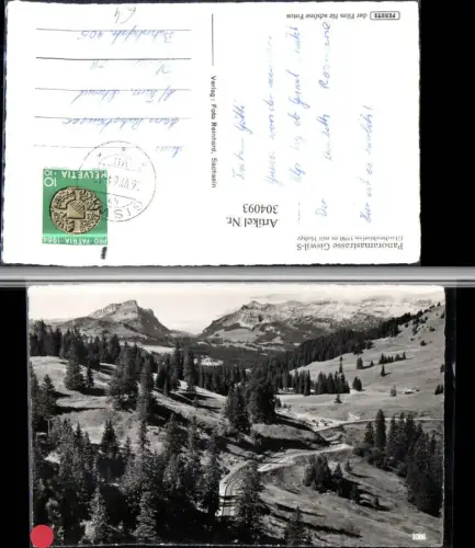 304093,Panoramastraße Giswil-Sörenberg Glaubenbüelen m. Hohgant Bergkulisse Kt Obwalden